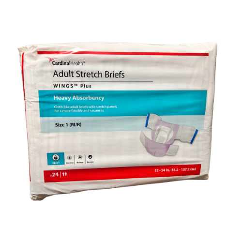 Cardinal Health Adult Stretch Briefs, Medium/ Regular (Caja de 96 pañales)